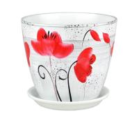 Кашпо керам. Бутон Маки 21см роспись арт.РС 53-4