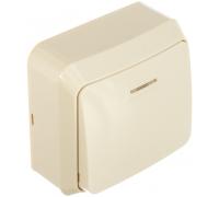 Выключатель 1кл белый Юпитер SmartBuy с подсветкой арт.SBE-03w-10-SW1-1