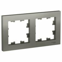 Рамка 2м сталь ATLASDESIGN Schneider арт. ATN000902