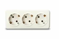 Розетка 3м с.з белая Юпитер SmartBuy арт.SBE-03w-16-S3-Z