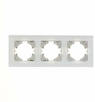 Рамка 3м белый GUSI Ugra стекло арт.C1130-030