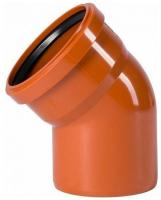Полуотвод ПВХ d 160 45 для наружных работ оранжевый