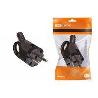 Вилка угловая с ушком с-з черная TDM арт. SQ1806-0006