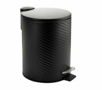 Ведро нержавеющее Санакс с педалью 5л черный 7055