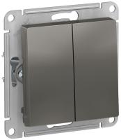 Выключатель 2кл сталь ATLASDESIGN Schneider арт. ATN000951