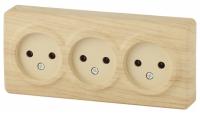 Розетка 3м б.з сосна IP20 Эксперт Эра арт. 11-2207-11