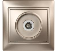 Розетка TV 1м Smartbuy Венера 75Ом шампань арт.SBE-01c-S1-TV