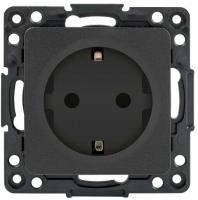 Розетка 1м сз черный EKF Стокгольм арт.EZR16-028-10