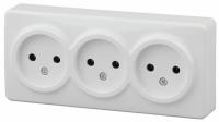 Розетка 3м б.з белая IP20 Эксперт Эра арт. 11-2207-01