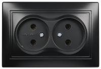 Розетка 2м Smartbuy Венера б.з черная арт.SBE-01b-10-S2-N-c