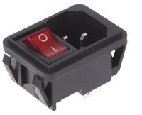 Выключатель клав.250V 10A (4c) Rexant 36-2270 (C14 3PIN RWG-112)