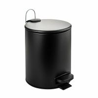 Ведро нержавеющее Санакс с педалью 5л черный 10501