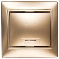 Выключатель 1кл Smartbuy Венера с подсветкой шампань арт.SBE-01c-10-SW1-1-c