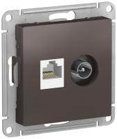 Розетка TV + RJ-45 мокко ATLASDESIGN Schneider арт. ATN000689