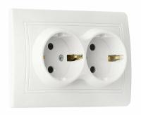 Розетка 2м Smartbuy Венера с.з белая арт.SBE-01w-16-S2-Z-c