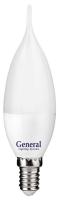 Лампа светодиодн. General 7W E14 4500K свеча на ветру к.648900