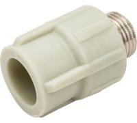 Муфта 201 2 полипропиленовая наружная резьба  серая в ассортименте.