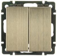 Выключатель 2кл Smartbuy Нептун серый никель арт.SBE-05gn-10-SW2-0