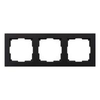 Рамка 3м Smartbuy Нептун черная арт.SBE-06b-Plastic-FR-3