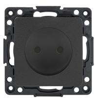 Розетка 1м бз черный EKF Стокгольм арт.EZR10-022-10