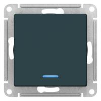 Выключатель 1кл с подсветкой изумруд ATLASDESIGN Schneider арт. ATN000813