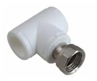 Тройник 20 3 4  полипропиленовый с накидной гайкой в ассортименте.