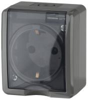 Розетка 1м с.з серая IP54 Эксперт Эра арт. 11-2401-03