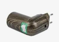 Переходник вилка-патрон E27 с выкл. Ecola черненная бронза арт.APT7SOEAY