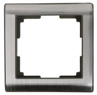 Рамка 1м Smartbuy Нептун серый никель арт.SBE-06gn-Metal-FR-1