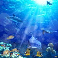 Штора для ванны Brimix 180200 морское дно 02-09