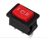 Выключатель клав. 6A (3с) красный 2 положения Rexant арт. 36-2144