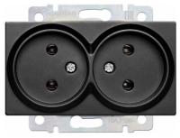 Розетка 2м Smartbuy Нептун б.з черная арт.SBE-05b-10-S2-N