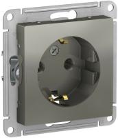 Розетка 1м с.з сталь ATLASDESIGN Schneider арт ATN000943