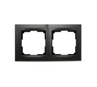 Рамка 2м Smartbuy Нептун черная арт.SBE-06b-Plastic-FR-2