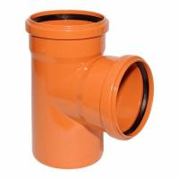 Тройник ПВХ d 110 (90) для наружных работ оранжевая