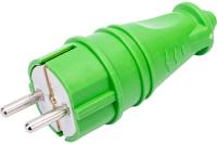 ВИЛКА эл. штепсельная с-з  прямая зеленая арт.4501
