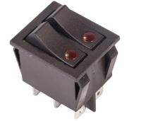 Выключатель клав.250V 15A(6c) Rexant 36-2430 2клав.(RWB-512,SC-797)