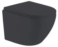 Унитаз подвесной К505 безободковый Черный мат