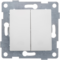 Выключатель 2кл белый GUSI Ugra арт.C11B2-001