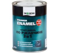 Грунт-эмаль Экодом 0,9кг коричневый