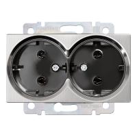 Розетка 2м Smartbuy Нептун с.з серый никель арт.SBE-05gn-16-S2-Z