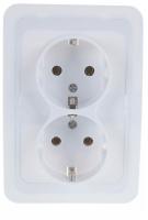 Розетка 2м с.з белая Валери Universal арт. В0128