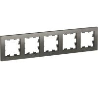 Рамка 5м сталь ATLASDESIGN Schneider арт. ATN000905