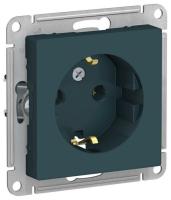 Розетка 1м с.з изумруд ATLASDESIGN Schneider арт. ATN000843