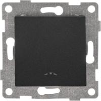 Выключатель 1кл с подсветкой графит GUSI Ugra арт.C11B18-010