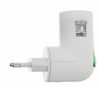 Переходник вилка-патрон E27 с выкл. Ecola белый арт.APT7SWEAY