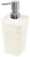 Дозатор пластиковый Макраме для жидкого мыла молочный РТ1345МЛ 344514