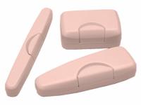 Набор дорожный 3 предмета пластик бежево-розовый МР-4210 350242