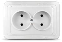 Розетка 2м б.з белая Валери Universal арт. В0102