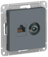 Розетка TV + RJ-45 грифель ATLASDESIGN Schneider арт. ATN000789